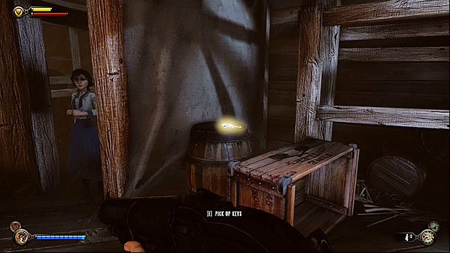 A guitar can be found in the cellar - Find Shantytowns police impound | Chapter 21 - Shantytown - Chapter 21 - Shantytown - BioShock Infinite Guide