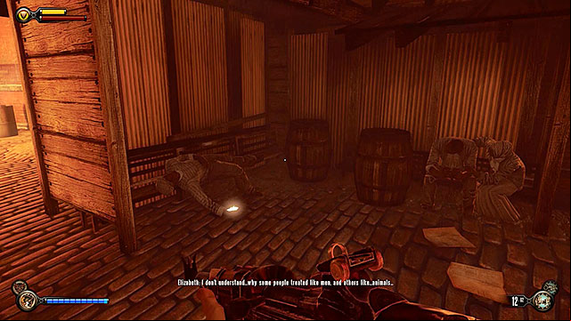Proceed towards the opposite end of the tunnel (to the singing girl) - Find Shantytowns police impound | Chapter 21 - Shantytown - Chapter 21 - Shantytown - BioShock Infinite Guide