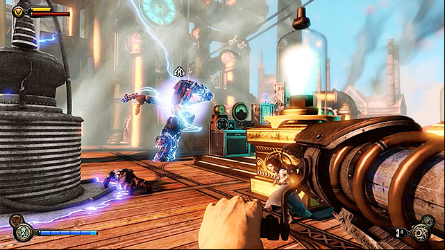 Once youve defeated the first group of enemies a new Handyman will arrive at the square - Go to the factory and take back the First Lady airship part 2 | Chapter 27 - The Factory - Chapter 27 - The Factory - BioShock Infinite Guide