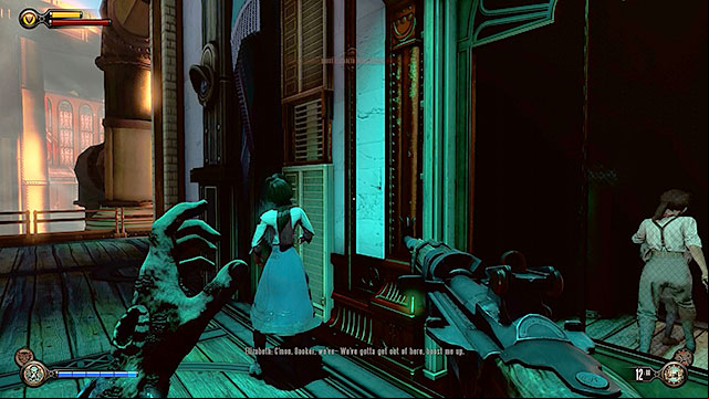 Go to the platform located under Finks office - Go to the factory and take back the First Lady airship part 2 | Chapter 27 - The Factory - Chapter 27 - The Factory - BioShock Infinite Guide