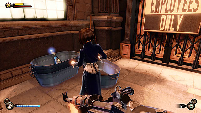 When youre ready to move on with your current mission ask Elizabeth to open the stations door (she wont need any lockpicks) - Go to Comstock house part 1 | Chapter 28 - Emporia - Chapter 28 - Emporia - BioShock Infinite Guide