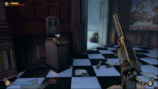 Locate a Vantage point #32 - Kinetoscope between the two toilets - Go to Comstock house part 2 | Chapter 29 - Port Prosperity - Chapter 29 - Port Prosperity - BioShock Infinite Guide