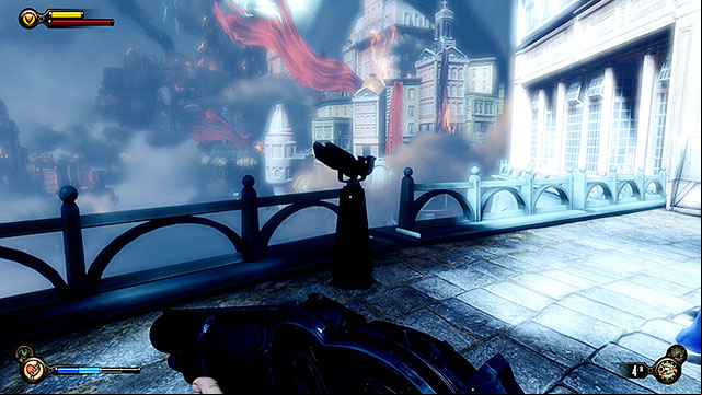 Make sure to check your surroundings on your way to the crypt and you will find Vantage point #33 - Telescope - Find the crypt of Lady Comstock | Chapter 30 - Downtown Emporia - Chapter 30 - Downtown Emporia - BioShock Infinite Guide