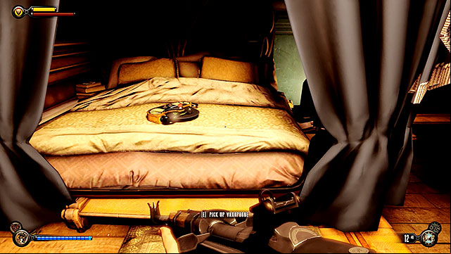 Make sure to explore Comstocks bedroom on your way to the bridge - Find the controls | Chapter 38 - Engineering Deck - Chapter 38 - Engineering Deck - BioShock Infinite Guide