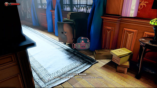 New Eden Square - inside the Hudsons tailor shop, to the right of the monument of Father Comstock - Chapters 2-3 | Voxophones in BioShock Infinite - Voxophones - BioShock Infinite Guide