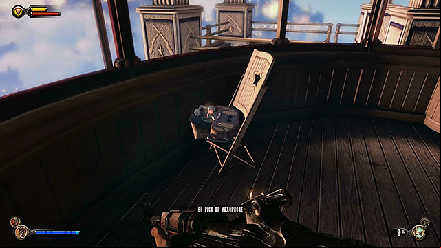 Hall of Heroes Plaza - inside the gondolas cabin (the one close to the angel statue) - Chapter 8 | Voxophones in BioShock Infinite - Voxophones - BioShock Infinite Guide