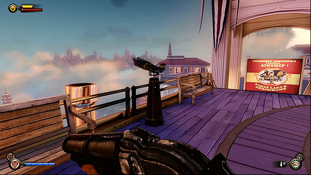 Battleship Bay - on the platform explored just before leaving this location - Chapter 7 | Vantage points in BioShock Infinite - Vantage points - BioShock Infinite Guide