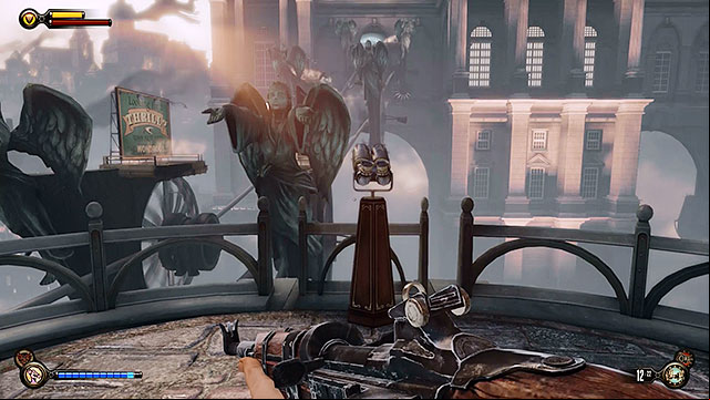 The Emporia - a dock with a gondola travelling to the Grand Central Station - Chapters 28-30 | Vantage points in BioShock Infinite - Vantage points - BioShock Infinite Guide