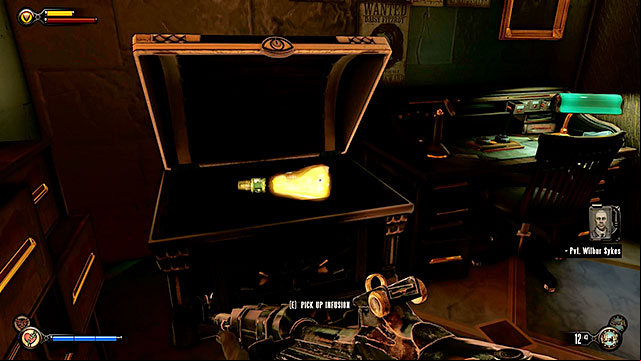 The Bull House - in a chest in an office on the first floor (optional mission) - Chapters 21-26 | Infusions in BioShock Infinite - Infusions - BioShock Infinite Guide