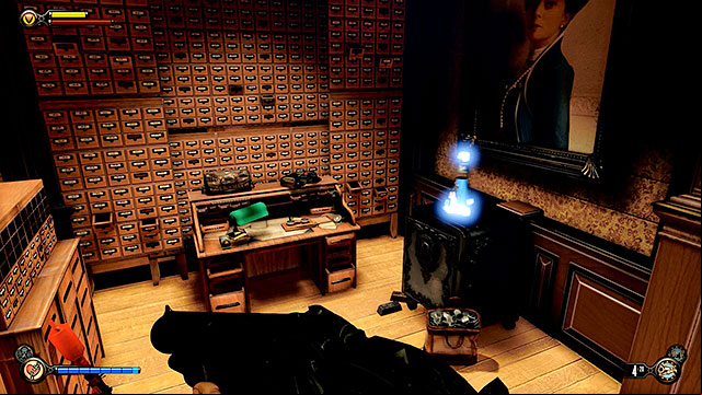 Financial District - inside a secret room at the end of the corridor to the left of the vault (Vox cipher is required) - Chapters 28-31, 35 | Infusions in BioShock Infinite - Infusions - BioShock Infinite Guide