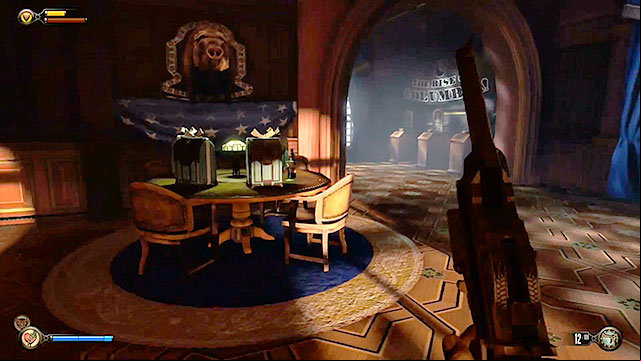 If youve acquired a special edition of the game (a pre-order or one of the collectors editions), then you will receive up to 10 additional gear elements and they can be found on the tables in the Blue Ribbon Restaurant visited at the beginning of chapter 4 - Introduction | Gear in BioShock Infinite - Gear - BioShock Infinite Guide