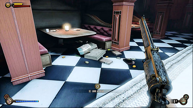 Salty Oyster Bar - under one of the bars tables - Chapters 28-29 | Gear in BioShock Infinite - Gear - BioShock Infinite Guide