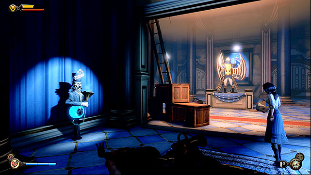 Enter the Hall of Heroes and interact with an automaton used to purchase salts in order to replenish your supplies - Introduction | Lockpicks in BioShock Infinite - Lockpicks - BioShock Infinite Guide