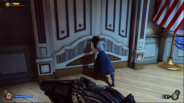 Soldiers Field Greeting Pavilion - under the door leading to the security office - Chapter 8 | Lockpicks in BioShock Infinite - Lockpicks - BioShock Infinite Guide