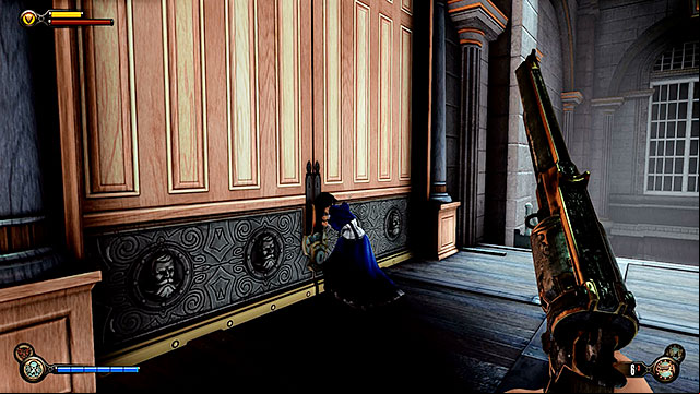 After youve won the battle in front of the Bank of the Prophet make your way to the left balcony - Safes and locked doors (chapters 29-37) | Lockpicks in BioShock Infinite - Lockpicks - BioShock Infinite Guide