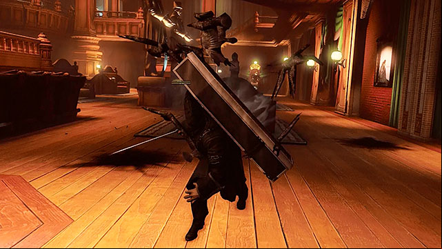 Crows (they are also referred to as Zealots) prefer melee weapons and they attack the player with a large sword - Powerful enemies | Enemies in BioShock Infinite - Enemies - BioShock Infinite Guide