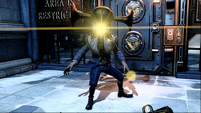 Boys of Silence act in a similiar manner to security cameras - Powerful enemies | Enemies in BioShock Infinite - Enemies - BioShock Infinite Guide