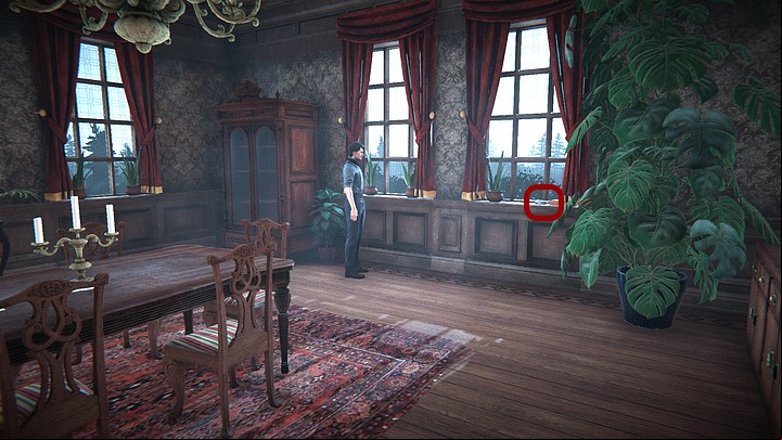 Now go to the right - on the windowsill (ahead of the shorter side of the table) you will find more pieces of photo - Discover what Ailsa knows | Black Mirror Walkthrough - Chapter 2 - Black Mirror Guide