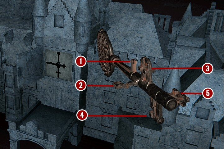 Obviously, you have to set the keys parts in the right position - Learn more about Johns obsession with the castle model | Walkthrough - Chapter 5 - Black Mirror Guide