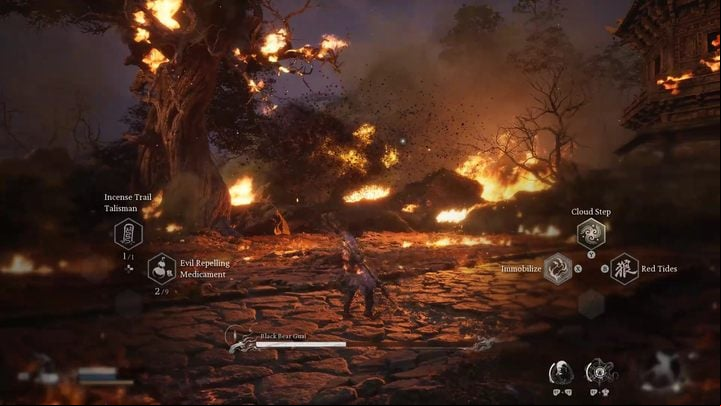 to use spells, as they are incredibly useful in this fight - Black Myth Wukong: How to defeat the boss Black Bear Guai? - Chapter 1 - Black Myth Wukong Guide