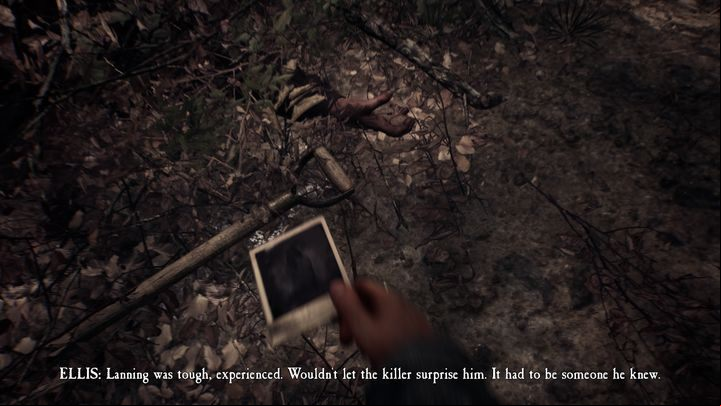 Returning to the river in Chapter 5, you will come across another photo - lying on a rock in a place where there is a puddle on the road - Photos in Blair Witch - Secrets - Blair Witch Guide