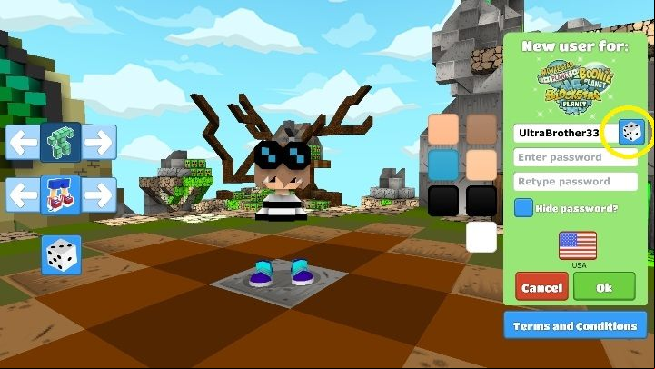 After you create a character, choose his or her name - Step 2 - Character creation in BlockStarPlanet - 10 steps to start - BlockStarPlanet Guide