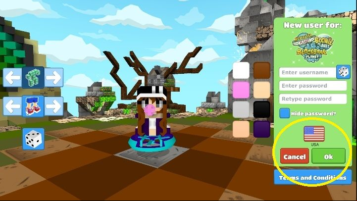 After going through all the possible options, select the country - Step 2 - Character creation in BlockStarPlanet - 10 steps to start - BlockStarPlanet Guide