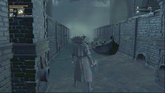 Behind the boats you will find few rats and the Mans Knowledge. - Central Yharnam - Sewers | Walkthrough - Walkthrough - Bloodborne Game Guide & Walkthrough