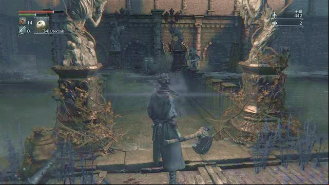 When you are on the bridge you will see two enemies with firearms. - Central Yharnam - Sewers | Walkthrough - Walkthrough - Bloodborne Game Guide & Walkthrough