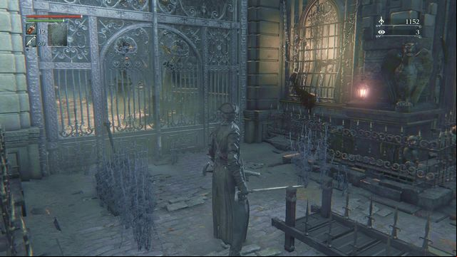 The window, where you find the girl looking for her mother. - Central Yharnam - Sewers | Walkthrough - Walkthrough - Bloodborne Game Guide & Walkthrough