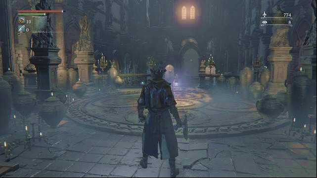 From the Tomb of Oedon chapel you may go straight forward or turn left. - Cathedral Ward | Walkthrough - Walkthrough - Bloodborne Game Guide & Walkthrough