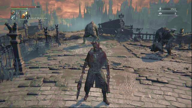 Lure out the first enemy and deal with him before you take care of the second one. - Cathedral Ward | Walkthrough - Walkthrough - Bloodborne Game Guide & Walkthrough