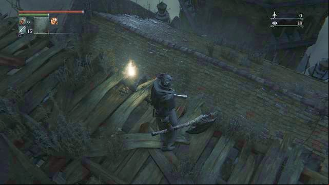 If you want to climb down you should beware of falling to the very bottom of the area. - Old Yharnam | Walkthrough - Walkthrough - Bloodborne Game Guide & Walkthrough