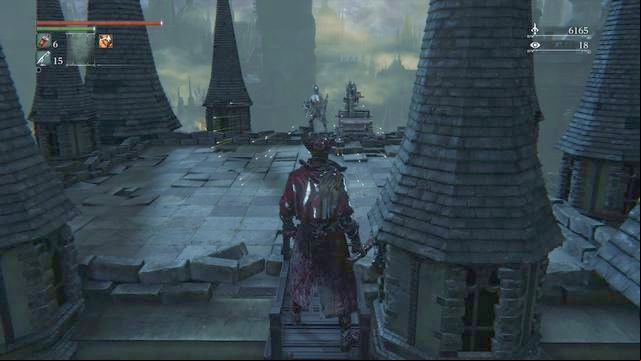 At the top, you are going to fight hunter Djura. However, you can avoid that. - Old Yharnam | Walkthrough - Walkthrough - Bloodborne Game Guide & Walkthrough