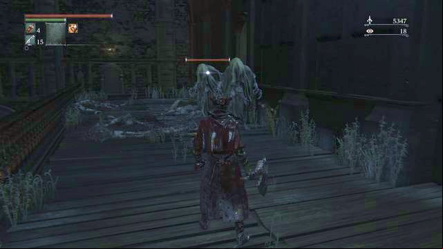 Even on the stairs you will be attacked by a group of enemies. - Old Yharnam | Walkthrough - Walkthrough - Bloodborne Game Guide & Walkthrough