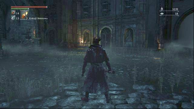 On the bottom you will be attacked by three weaker enemies however avoid being surrounded since they may interrupt your attacks - Old Yharnam | Walkthrough - Walkthrough - Bloodborne Game Guide & Walkthrough