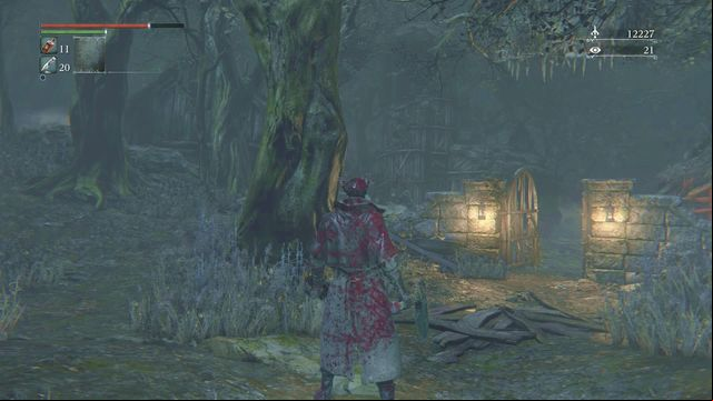 You can reach the same village by turning left earlier before the tombstone - Forbidden Woods | Walkthrough - Walkthrough - Bloodborne Game Guide & Walkthrough