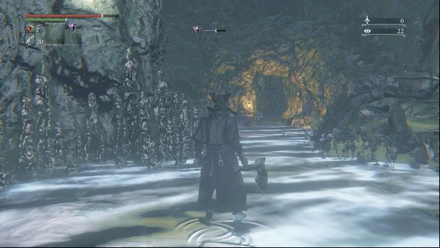 The exit, leading to a part of Central Yharnam that was inaccessible before. - Forbidden Woods | Walkthrough - Walkthrough - Bloodborne Game Guide & Walkthrough