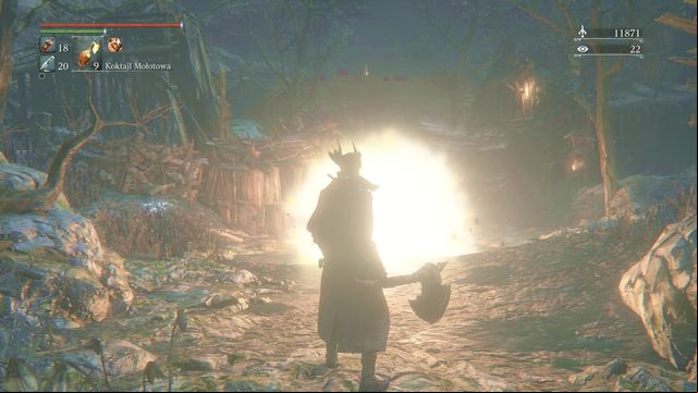 The cannonball can hit you very hard so try to run as fast as you can (you can temporarily hide in the houses on both sides of the road). - Forbidden Woods | Walkthrough - Walkthrough - Bloodborne Game Guide & Walkthrough