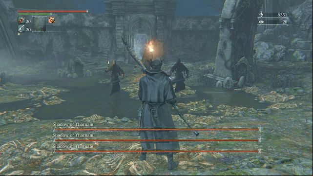 Three opponents, each one uses different attacks. - Shadows of Yharnam | Boss Fights - Boss Fights - Bloodborne Game Guide & Walkthrough