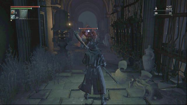 Inside you will be attacked by two enemies. - Yahargul, Unseen Village | Walkthrough - Walkthrough - Bloodborne Game Guide & Walkthrough