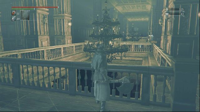 More than a dozen enemies await in the main corridor. - Lecture Building - 1st floor | Walkthrough - Walkthrough - Bloodborne Game Guide & Walkthrough