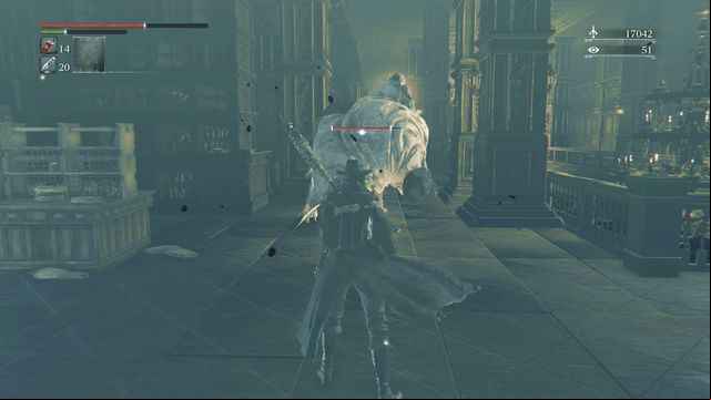 The best moment to attack is after dodging, when enemy is getting up. - Lecture Building - 1st floor | Walkthrough - Walkthrough - Bloodborne Game Guide & Walkthrough