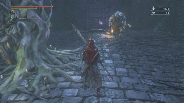 The lever for the boss arena door. - Chalice Dungeons in Bloodborne - Advanced gameplay - Bloodborne Game Guide & Walkthrough