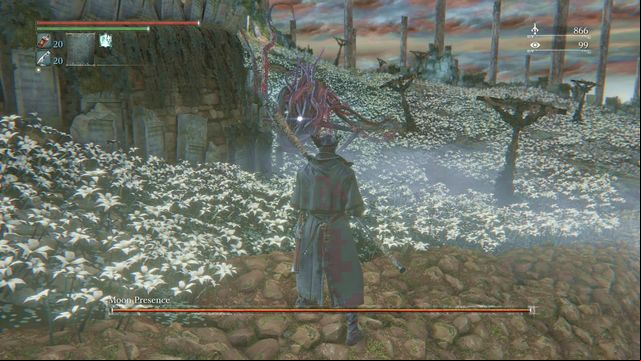 You fight Moon Presence on the same arena as Gehrman. - Moon Presence | Boss Fights - Boss Fights - Bloodborne Game Guide & Walkthrough
