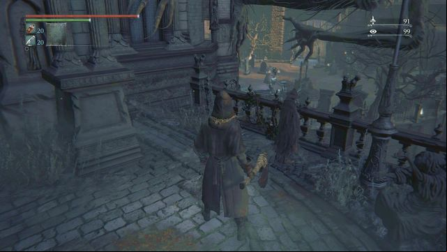 You find Eileen right after you leave Odeon Chapel. - Eileen | Side quests - Side quests - Bloodborne Game Guide & Walkthrough