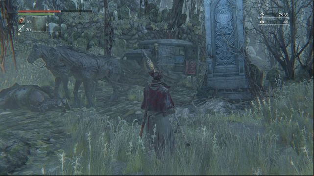 Place from which the carriage rides in Hemwick Charnel. - How to get to the Forsaken Castle Cainhurst in Bloodborne? | FAQ - FAQ - Bloodborne Game Guide & Walkthrough