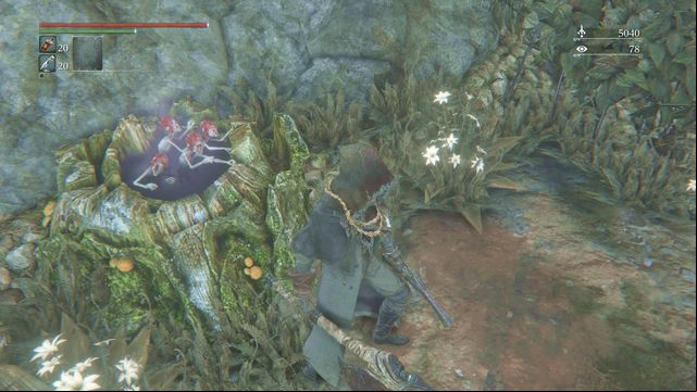 Behind the house, in the stump, you can change the look of your Messengers. - Hunters Dream | Weapons and armor - Basics - Bloodborne Game Guide & Walkthrough