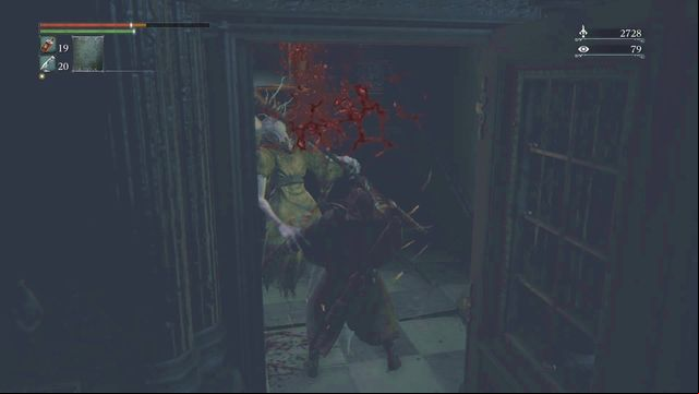 If you enter the room carefully you have a chance of luring only one witch. - Upper Cathedral Ward | Walkthrough - Walkthrough - Bloodborne Game Guide & Walkthrough