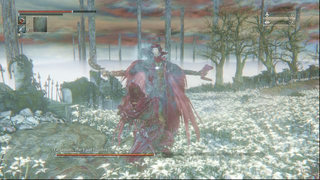 During the change to third phase of the battle you can safely deal some damage to boss. - Gehrman, the First Hunter | Boss Fights - Boss Fights - Bloodborne Game Guide & Walkthrough